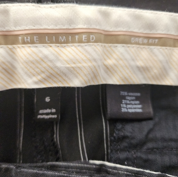 Express Black Striped Low Rise Women's Pants Size 6 - Picture 5 of 7